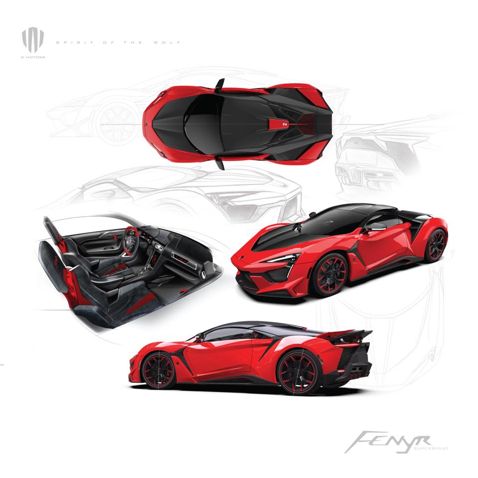 Hình ảnh phác họa những chiếc Fenyr SuperSport với màu sắc khác nhau Hình ảnh phác họa những chiếc Fenyr SuperSport với màu sắc khác nhau