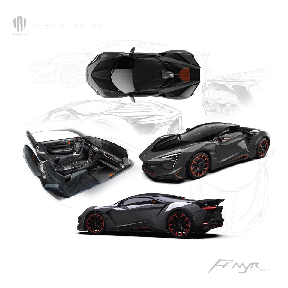 Hình ảnh phác họa những chiếc Fenyr SuperSport với màu sắc khác nhau Hình ảnh phác họa những chiếc Fenyr SuperSport với màu sắc khác nhau