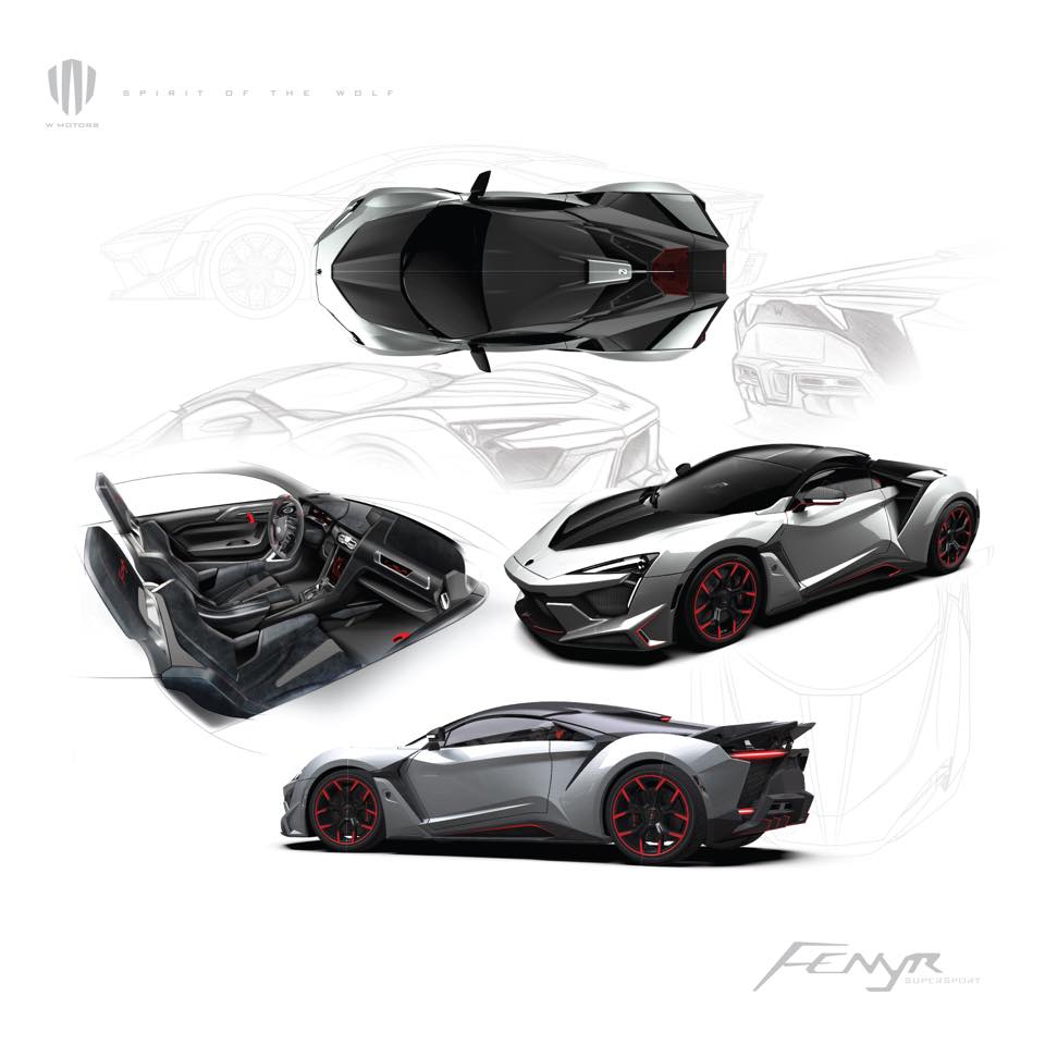 Hình ảnh phác họa những chiếc Fenyr SuperSport với màu sắc khác nhau Hình ảnh phác họa những chiếc Fenyr SuperSport với màu sắc khác nhau