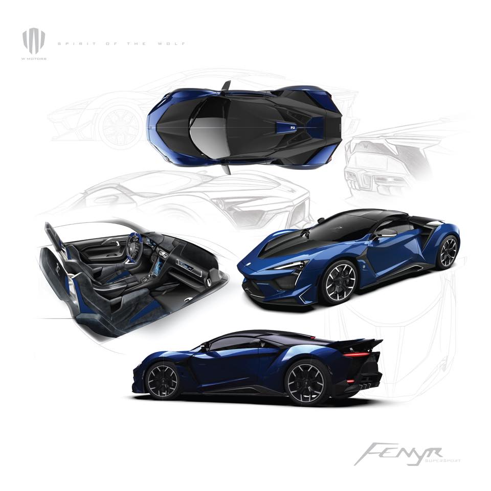 Hình ảnh phác họa những chiếc Fenyr SuperSport với màu sắc khác nhau Hình ảnh phác họa những chiếc Fenyr SuperSport với màu sắc khác nhau