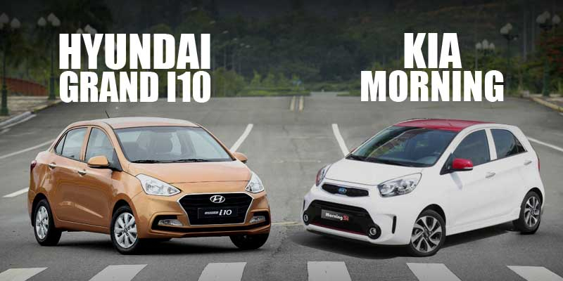 Kia Morning 2019 đặt cạnh Hyundai Grand i10 Kia Morning 2019 đặt cạnh Hyundai Grand i10