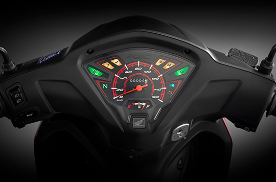 Mặt đồng hồ của Honda Wave RSX FI được cải tiến đôi chút