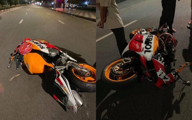 Hiện trường vụ tai nạn xe phân khối lớn tại Vũng Tàu (Ảnh: 2banh) Hiện trường vụ tai nạn xe phân khối lớn tại Vũng Tàu (Ảnh: 2banh)