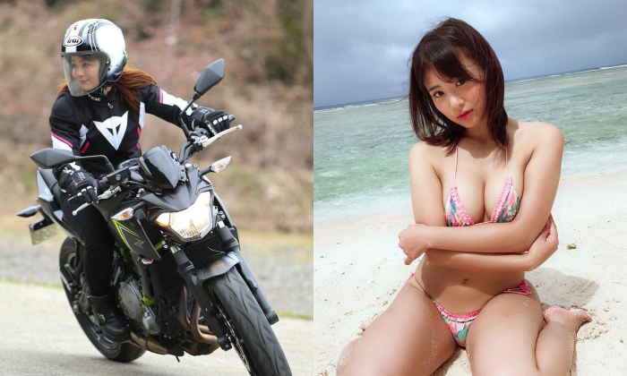 Hirajima Natsumi không chỉ là một ca sĩ, một thần tượng áo tắm mà còn là một nữ biker đam mê xe Hirajima Natsumi không chỉ là một ca sĩ, một thần tượng áo tắm mà còn là một nữ biker đam mê xe