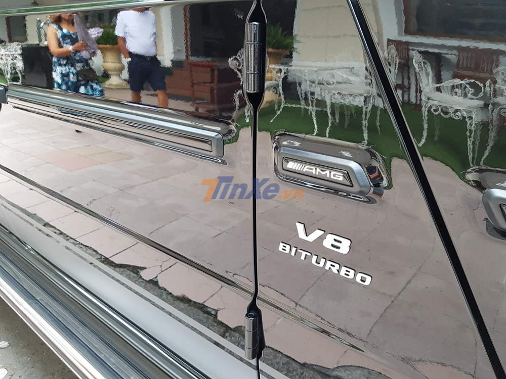 Khá đáng tiếc là chiếc SUV hạng sang Mercedes-AMG G63 Edition 1 màu đen của trưởng đoàn Car Passion vẫn sử dụng động cơ xăng V8