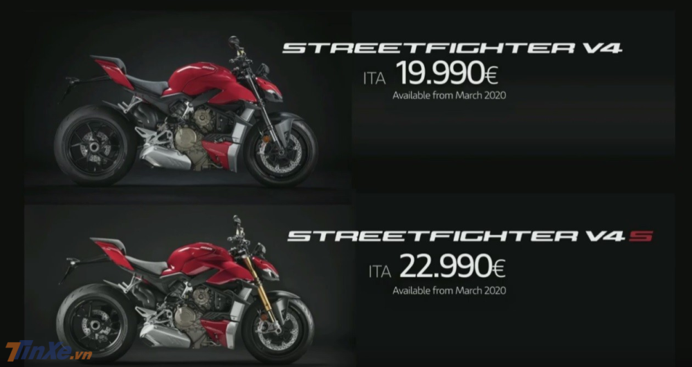 Giá bán của Ducati Streetfighter V4 tại thị trường Ý