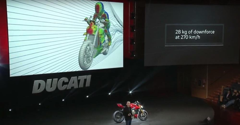 Bộ cánh gió của Ducati Streetfighter V4 có khả năng giúp chiếc xe ổn định hơn ở tốc độ cao Bộ cánh gió của Ducati Streetfighter V4 có khả năng giúp chiếc xe ổn định hơn ở tốc độ cao
