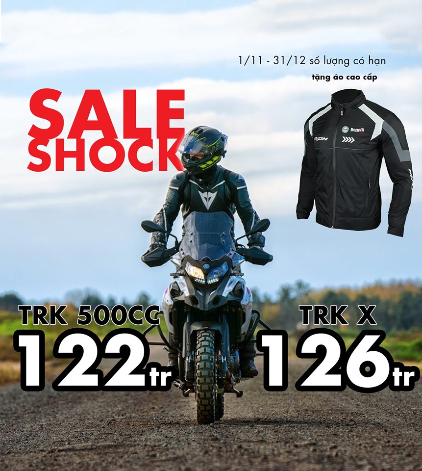 Mẫu Adventure Touring TRK 502 được giảm 10 triệu đồng trong đợt giảm giá này Mẫu Adventure Touring TRK 502 được giảm 10 triệu đồng trong đợt giảm giá này