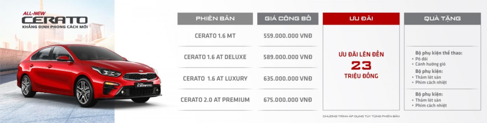 Kia Cerato khuyến mãi trong tháng 5/2020 Kia Cerato khuyến mãi trong tháng 5/2020
