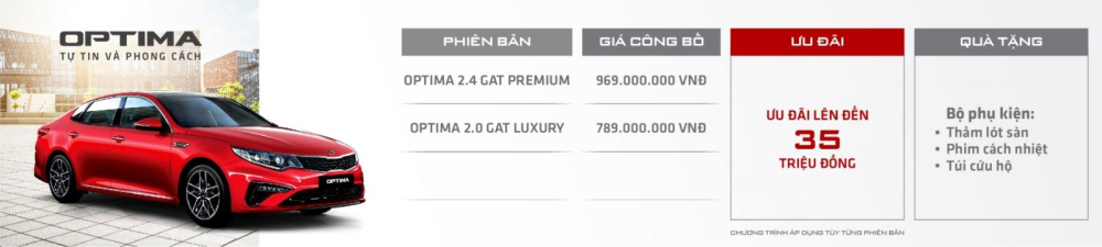 Kia Optima khuyến mãi trong tháng 5/2020 Kia Optima khuyến mãi trong tháng 5/2020