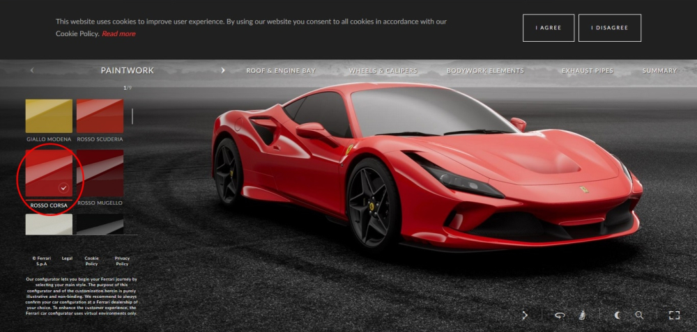 Ferrari F8 Tributo đỏ