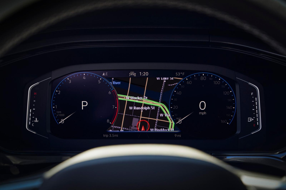Bảng đồng hồ kỹ thuật số của Volkswagen Taos 2022