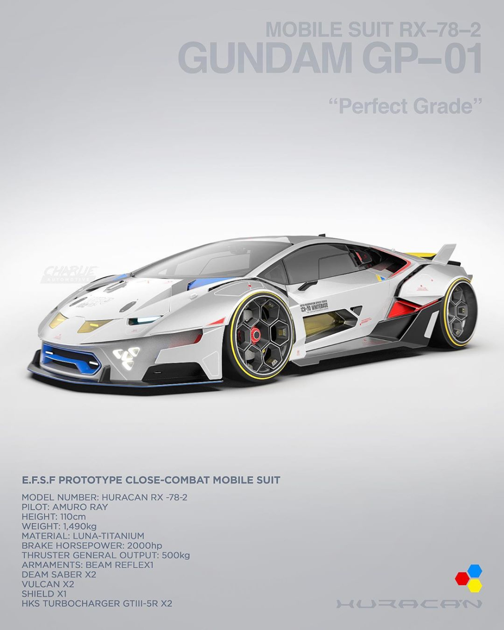 Đây là điều xảy ra khi kết hợp thiết kế của Lamborghini Huracan và người  máy Gundam