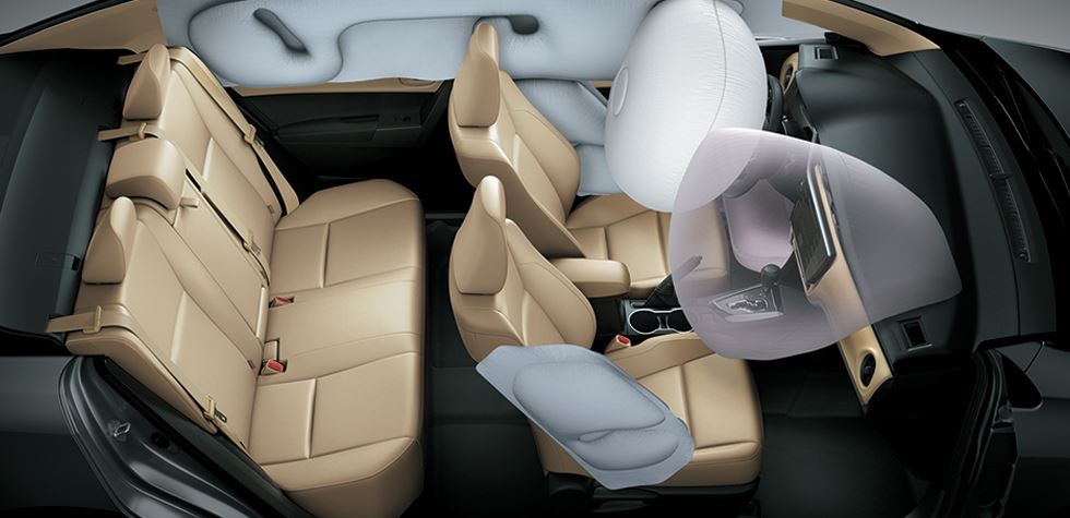 Túi khí trong hệ thống an toàn của xe Toyota Corolla Altis.