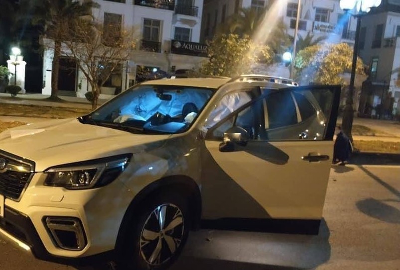 Túi khí bên trong chiếc Subaru Forester đã bung hết ra Túi khí bên trong chiếc Subaru Forester đã bung hết ra