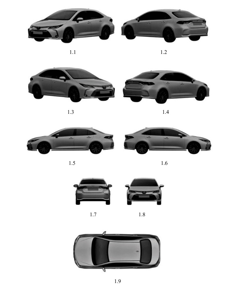 Hình ảnh trong hồ sơ đăng ký bản quyền kiểu dáng của Toyota Vios 2021. Hình ảnh trong hồ sơ đăng ký bản quyền kiểu dáng của Toyota Vios 2021.