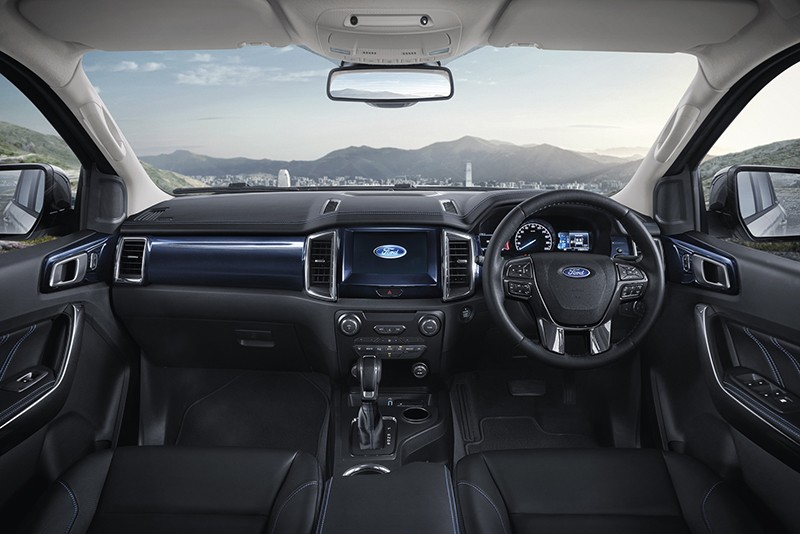 Tổng thể nội thất của Ford Everest Sport 2021 tại thị trường Thái Lan. Tổng thể nội thất của Ford Everest Sport 2021 tại thị trường Thái Lan.