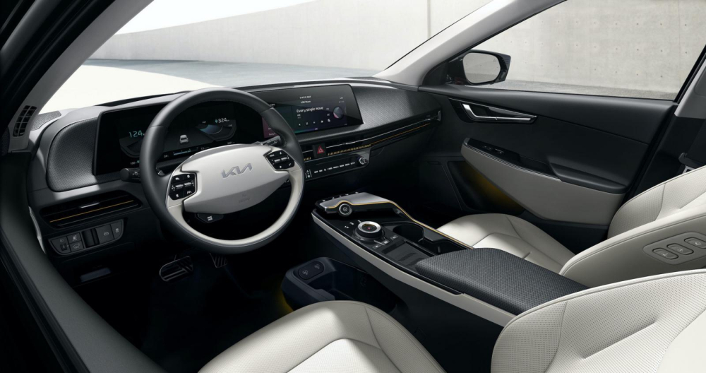 Kia EV6 sở hữu nội thất trông khá cao cấp Kia EV6 sở hữu nội thất trông khá cao cấp