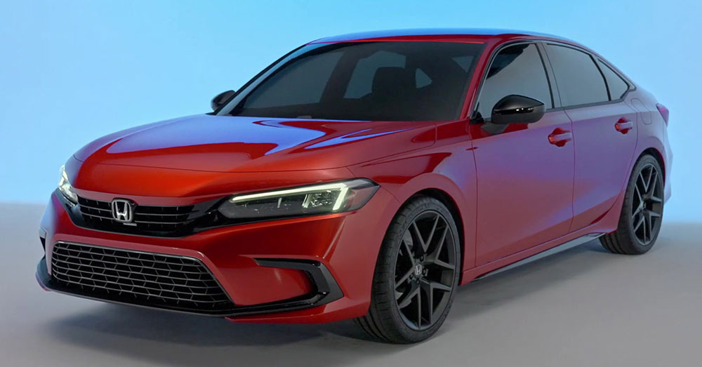 Honda Civic 2022 lộ diện qua hình ảnh chính thức đầu tiên do hãng tung ra