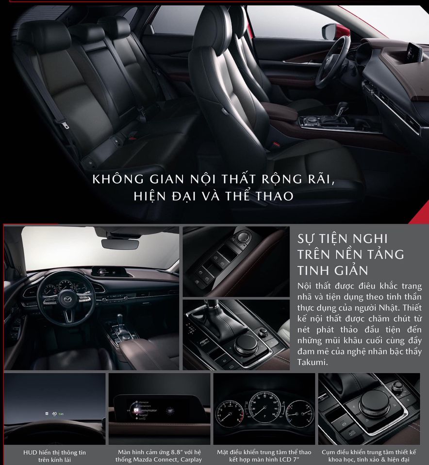 Các trang bị phần nội thất của Mazda CX-30. Các trang bị phần nội thất của Mazda CX-30.