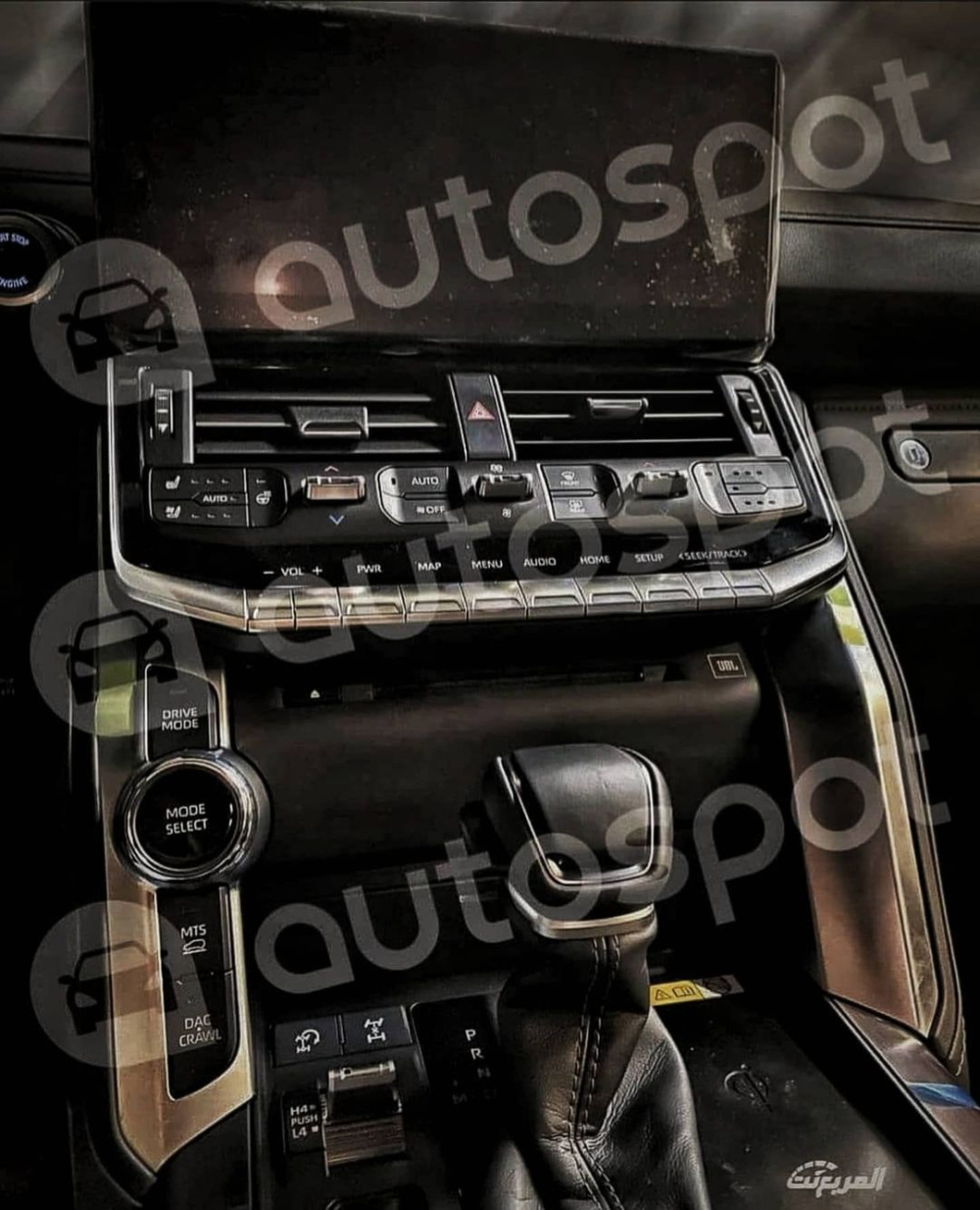 Cụm điều khiển trung tâm của Toyota Land Cruiser 2022 Cụm điều khiển trung tâm của Toyota Land Cruiser 2022
