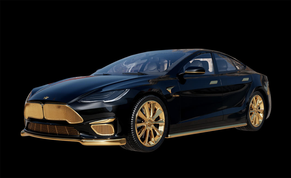 Phía trước của Tesla Model S Phía trước của Tesla Model S Model Excellence 24K