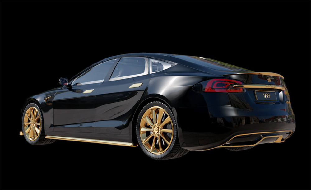 Phía sau của Tesla Model S Phía sau của Tesla Model S Model Excellence 24K
