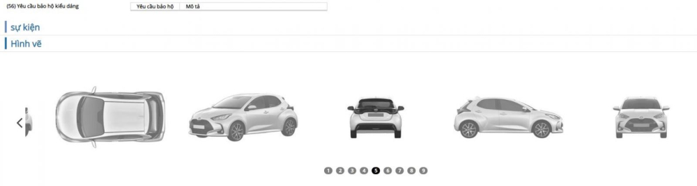Toyota Yaris Hybrid 2021 được Toyota đăng ký bảo hộ kiểu dáng công nghiệp. Toyota Yaris Hybrid 2021 được Toyota đăng ký bảo hộ kiểu dáng công nghiệp.