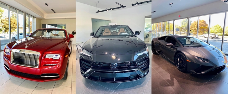 Từ trái sang là Rolls-Royce Dawn, Lamborghini Urus và Lamborghini Huracan EVO bản cầu sau đã được vợ cũ của Đan Trường chấm nhưng chưa rõ mua xe nào Từ trái sang là Rolls-Royce Dawn, Lamborghini Urus và Lamborghini Huracan EVO bản cầu sau đã được vợ cũ của Đan Trường chấm nhưng chưa rõ mua xe nào
