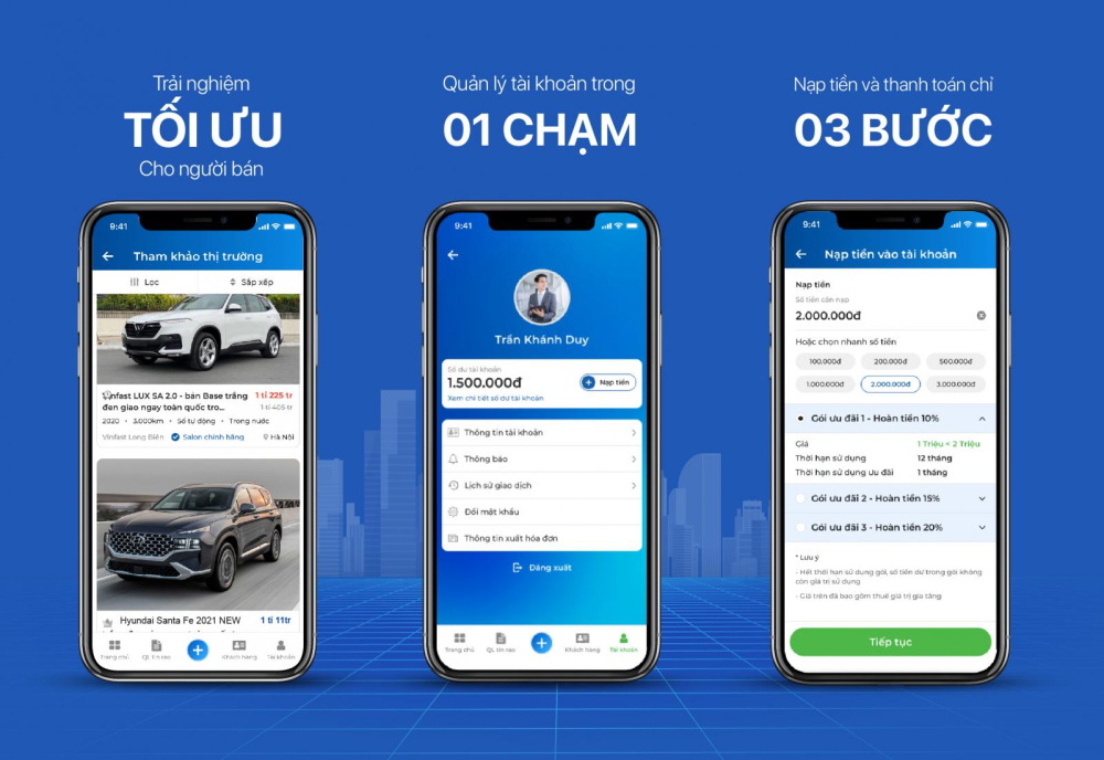 Dễ dàng quản lý tài khoản, nạp tiền và thanh toán trong 3 bước cùng ứng dụng Oto. Dễ dàng quản lý tài khoản, nạp tiền và thanh toán trong 3 bước cùng ứng dụng Oto.