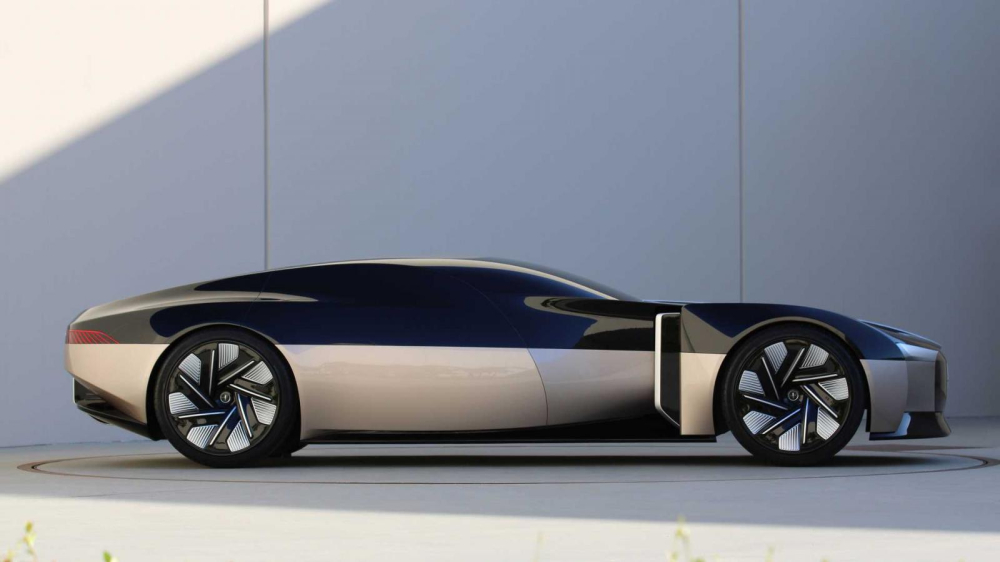 Phía sườn của mẫu concept Lincoln Anniversary Phía sườn của mẫu concept Lincoln Anniversary