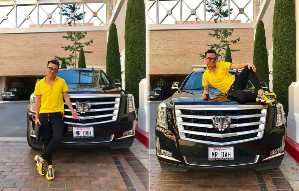Còn chiếc xe Cadillac Escalade màu đen mang biển số đúng tên chủ nhân ở Mỹ Còn chiếc xe Cadillac Escalade màu đen mang biển số đúng tên chủ nhân ở Mỹ