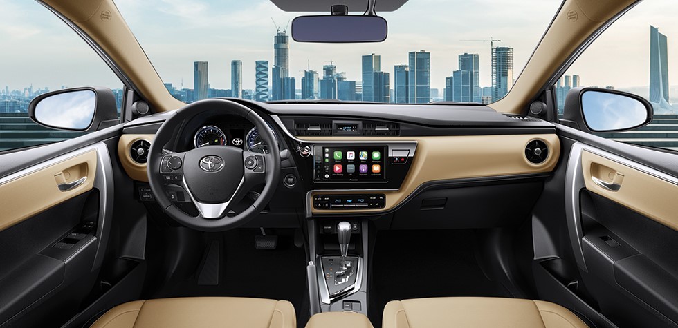 Nội thất của Toyota Corolla Altis hiện đang được phân phối. Nội thất của Toyota Corolla Altis hiện đang được phân phối.
