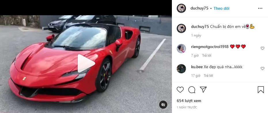 Doanh nhân Đức Huy chia sẻ sắp đón siêu xe Ferrari SF90 Stradale về garage của mình Doanh nhân Đức Huy chia sẻ sắp đón siêu xe Ferrari SF90 Stradale về garage của mình