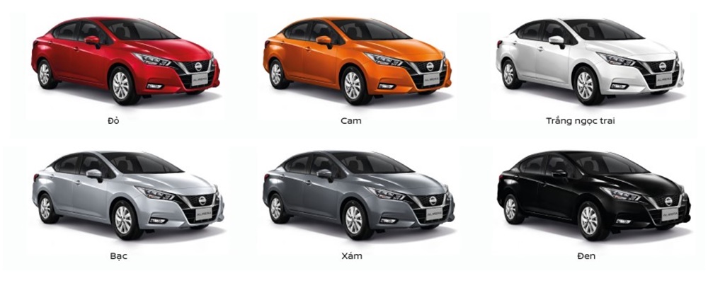 Màu sắc ngoại thất tùy chọn của Nissan Almera