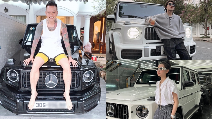 Bộ 3 ca sĩ tậu Mercedes-AMG G63 đắt đỏ, Hiền Hồ và Sơn Tùng cùng yêu màu trắng Bộ 3 ca sĩ tậu Mercedes-AMG G63 đắt đỏ, Hiền Hồ và Sơn Tùng cùng yêu màu trắng