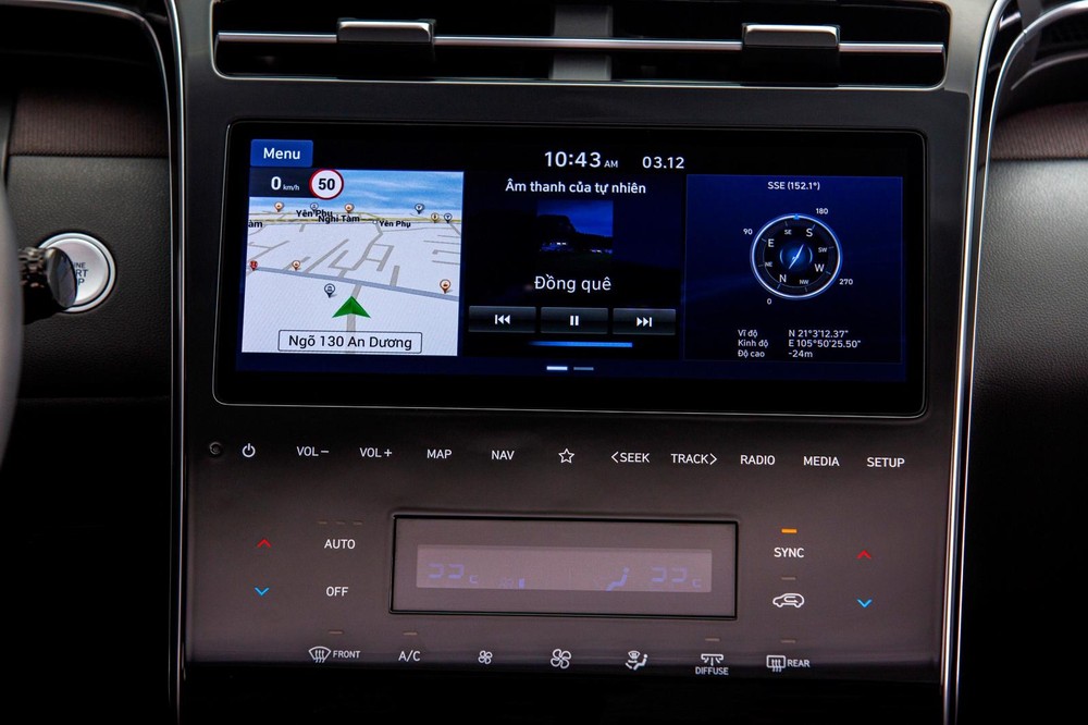 Màn hình giải trí trung tâm của Hyundai Tucson Màn hình giải trí trung tâm của Hyundai Tucson