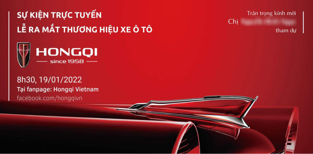 Thương hiệu Hồng Kỳ sẽ ra mắt thị trường Việt Nam qua sự kiện trực tuyến diễn ra vào ngày 19/1/2022