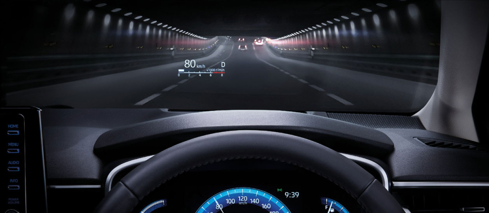 Màn hình hiển thị thông tin kính lái của Toyota Corolla Altis GR Sport 2022