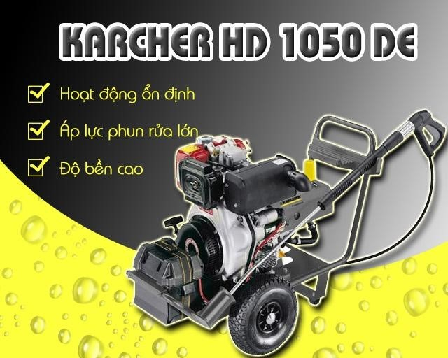 Đặc điểm nổi bật của máy phun rửa xe Karcher HD 1050 DE.