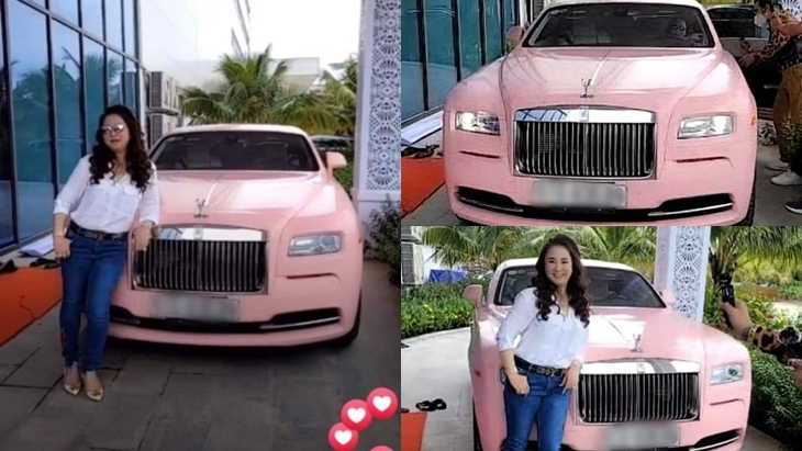 Cận cảnh Rolls-Royce Wraith màu hồng của nữ đại gia Nguyễn Phương Hằng