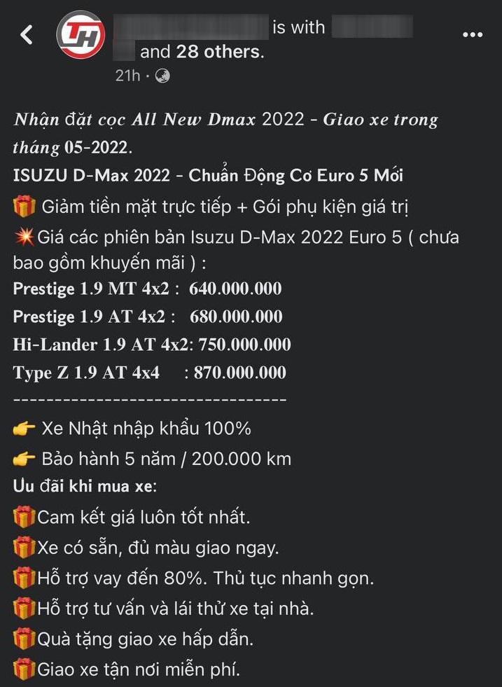 Isuzu D-Max 2022 có 4 phiên bản với Hi-Lander 1.9 AT 4x2 mới Isuzu D-Max 2022 có 4 phiên bản với Hi-Lander 1.9 AT 4x2 mới