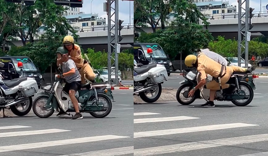 Không chấp hành hiệu lệnh và cố tình tông vào CSGT, người đàn ông bị quật ngã khỏi xe máy Không chấp hành hiệu lệnh và cố tình tông vào CSGT, người đàn ông bị quật ngã khỏi xe máy
