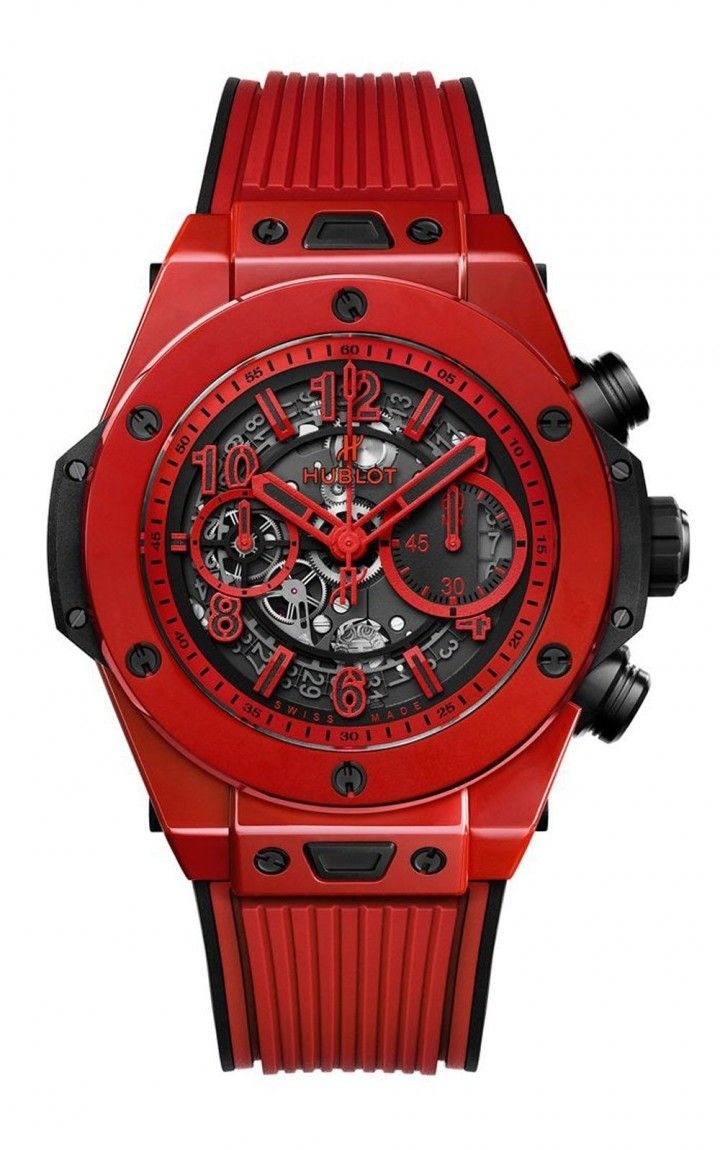 Mặt trước của dòng đồng hồ Big Bang Unico Red Magic được sản xuất giới hạn 500 chiếc Mặt trước của dòng đồng hồ Big Bang Unico Red Magic được sản xuất giới hạn 500 chiếc