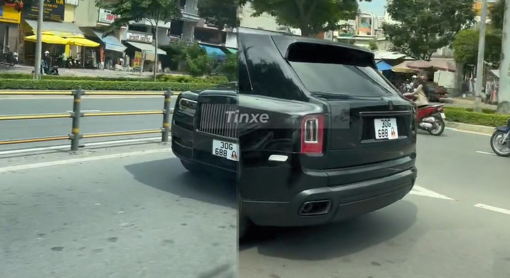 Xôn xao với video xe Rolls-Royce Cullinan Black Badge lăn bánh tại Sài Gòn bị che biển số