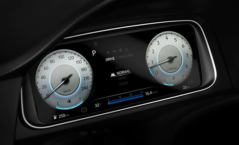 Thiết kế bảng đồng hồ kỹ thuật số của Hyundai Creta 2022 ở thị trường quốc tế.