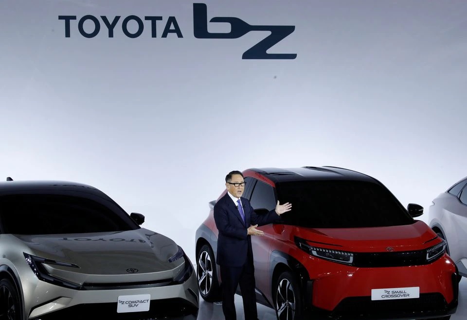 Ông Toyoda phát biểu trong sự kiện tóm tắt chiến lược ô tô điện của Toyota tại thủ đô Tokyo, Nhật Bản, vào ngày 14/12/2021
