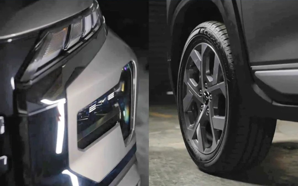 Cận cảnh đèn pha và vành la-zăng mới của Mitsubishi Xpander Cross 2023