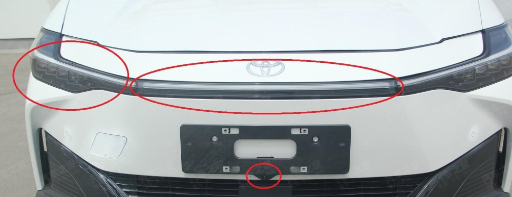 Camera trên đầu xe của Toyota bZ3