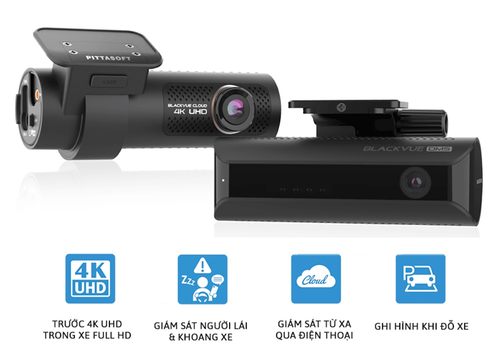 Blackvue DR900X-2CH DMS Plus với 2 camera trước và trong xe Blackvue DR900X-2CH DMS Plus với 2 camera trước và trong xe